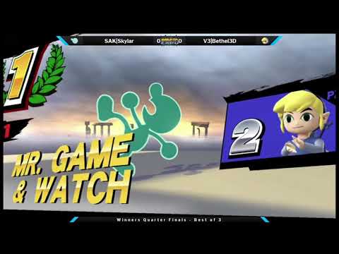 Game On Expo Smash 4 Paid Bracket Winners Quarters - SAK|Skylar (Mr. G&W) vs V3|Bethel3D (Toon Link)