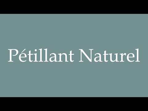 How to Pronounce ''Pétillant Naturel'' (Natural Sparkling) Correctly in French