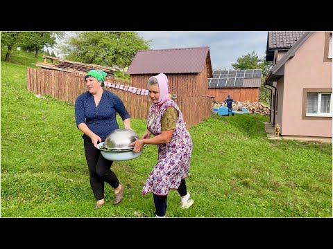 The family in the Carpathians is preparing for winter