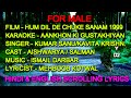 Aankhon Ki Gustakhiyan Maaf Karaoke With Lyrics Male Only D2 Sanu Kavita Hum Dil De C. Sanam 1999