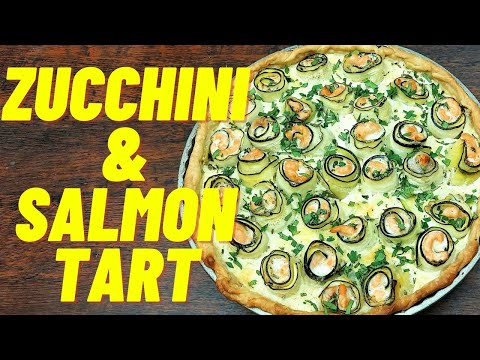 Zucchini & Salmon Tart/Quiche - Mediterranean Diet