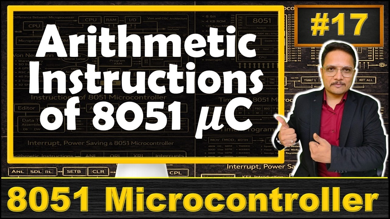 Arithmetic Instructions of 8051 Microcontroller: ADD/ADC, SUBB, MUL, DIV Explained