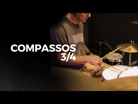 Tocando bateria em compassos 3/4