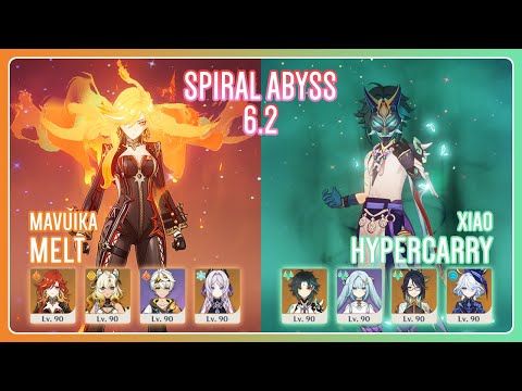 C0 Mavuika Melt & C0 Xiao Hypercarry | Spiral Abyss 6.2 | Genshin Impact