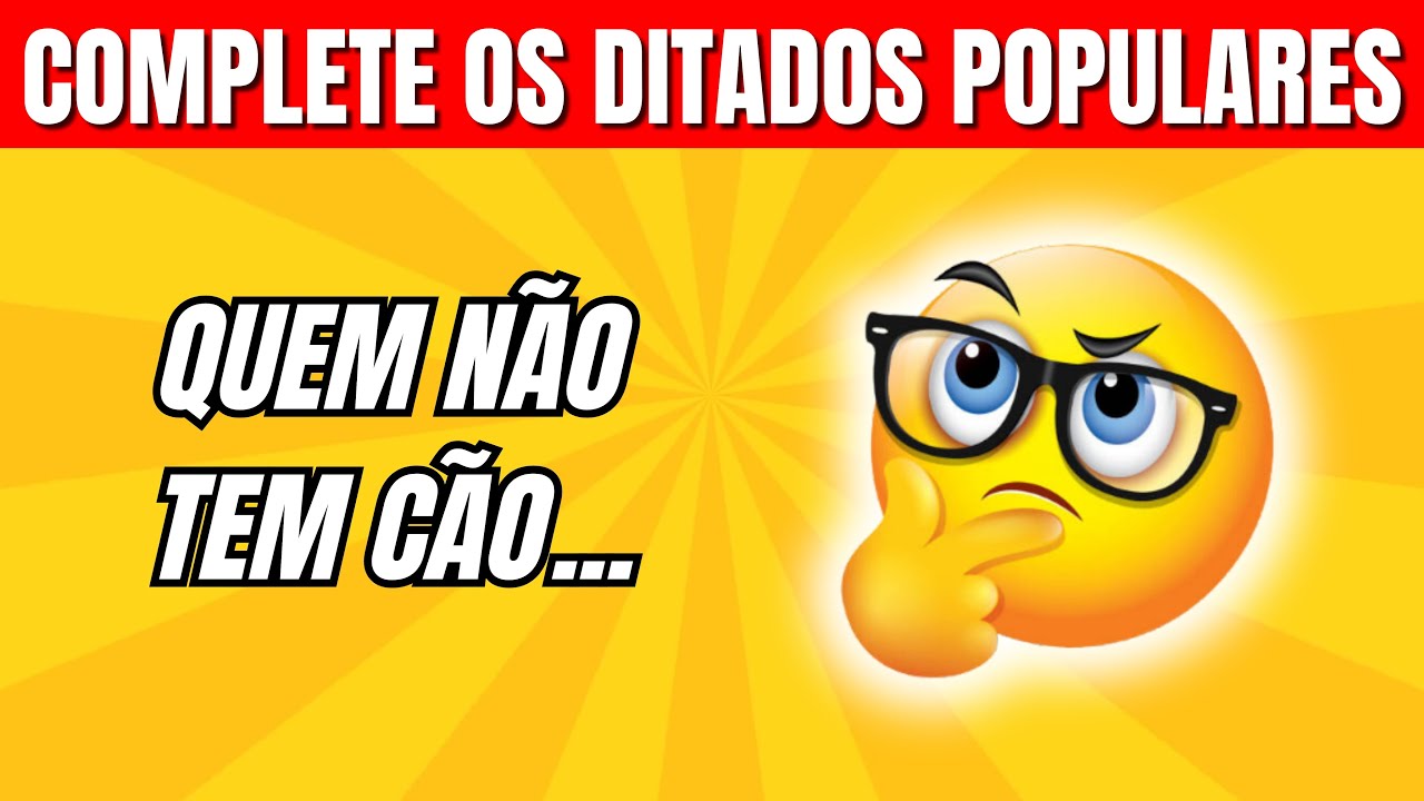 Complete os Ditados Populares 🤔 | Quiz de Perguntas | Detona Quiz