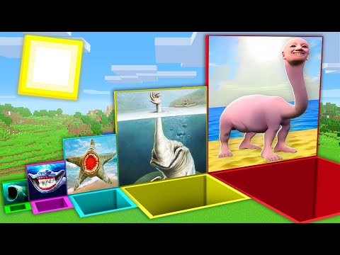 WHAT INSIDE this ALL PITS SEA MONSTERS | HUMAN HEAD SEA MONSTER | HAND SEA MONSTER in Minecraft ?