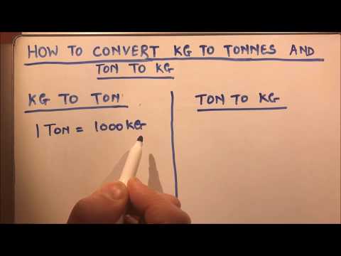 HOW TO  CONVERT KG TO TONNES AND TONNES TO KG