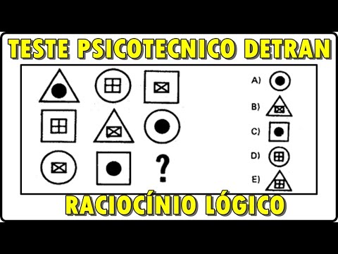 10 QUESTÕES SOBRE O TESTE PSICOTÉCNICO DO DETRAN (RACIOCÍNIO LÓGICO)
