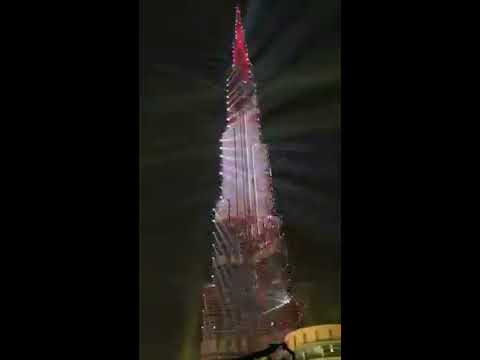 Burj Khalifa New Year 2018 Light up Dubai