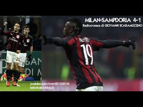MILAN-SAMPDORIA 4-1 - Radiocronaca di Giovanni Scaramuzzino (28/11/2015) da Rai Radio 1
