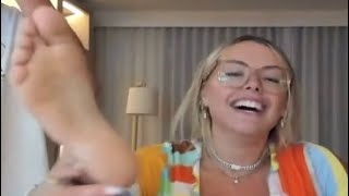 Corinna Kopf showing her cute feet and soles (aircools deleted stream from april)