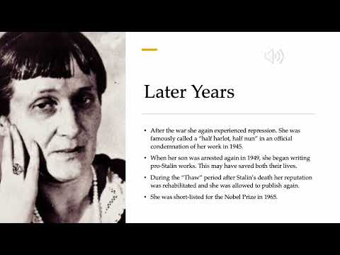 RUS 317 Akhmatova Lecture