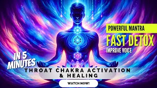 #100% RESULT THROAT CHAKRA HEALING AND ACTIVATION IN 5 MINUTES : FAST DETOX, IMPROVE VOICE!