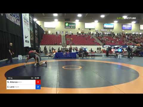 2018 Marine Corps US Open/UWW Junior Freestyle 74 Con 16 #2 - Nathan Atienza (Mich) Vs. Cayd Lara