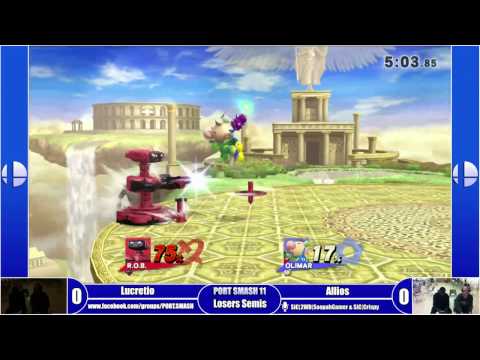 PORT SMASH 11 - Top 8 - Lucretio (R.O.B., Toon Link) Vs BS | Allios (Olimar, Bowser)