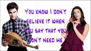 Glee - Don&#39;t You Want Me Video Lyrics HQ