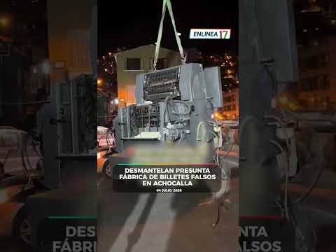 Fábrica de billetes falsos en Achocalla