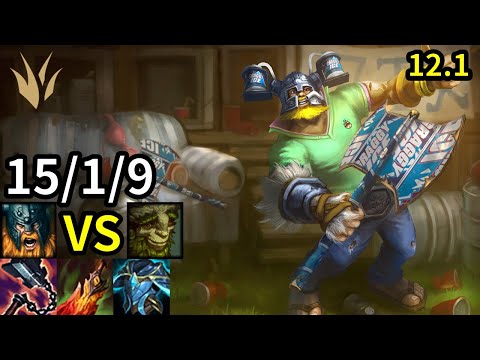 Olaf Jungle vs Ivern - KR Master | Patch 12.1