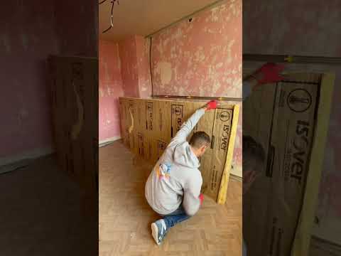 Isolation par l’intérieur d’un mur en optima #placo #isolation # renovation