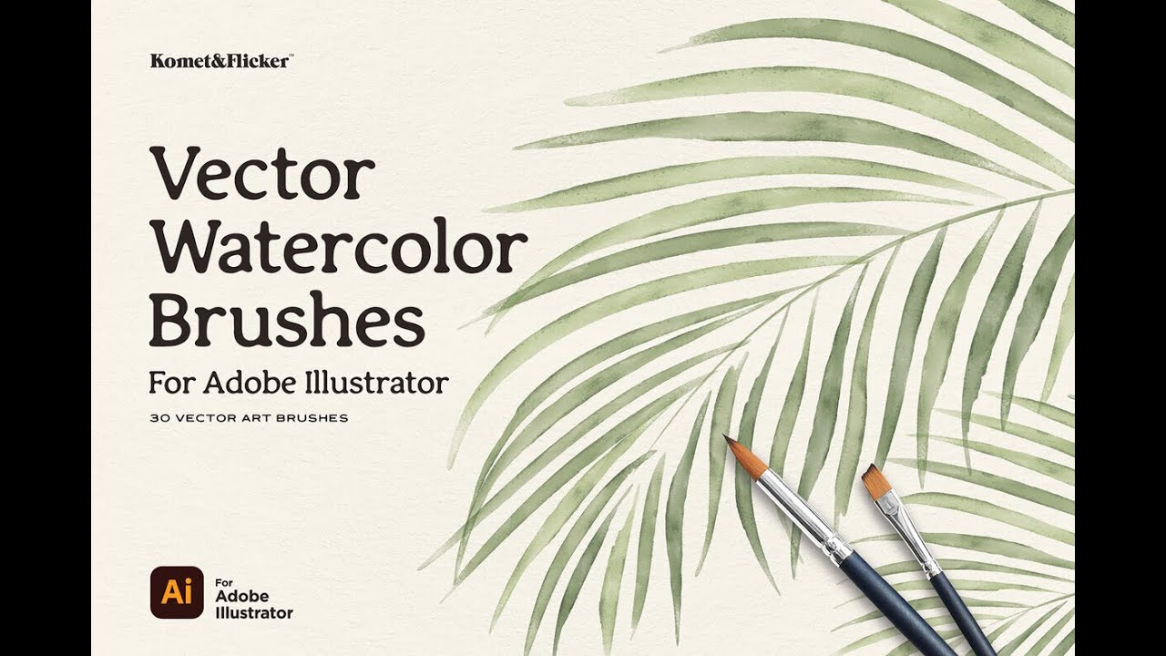 Vector Watercolor Brushes for Illustrator Download