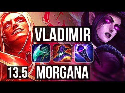 VLADIMIR vs MORGANA (MID) | 11/1/6, 65% winrate, Legendary | TR Grandmaster | 13.5