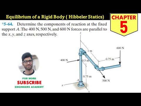 5-64 Equilibrium of a Rigid Body (3D Equilibrium Problems) Chapter 5 Engineers Academy