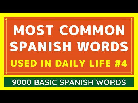 9000 Most Common Spanish Words Used in Daily Life #4 | Learn Spanish Easy