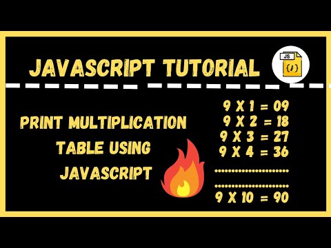 Print Multiplication Table In Javascript Javascript Bootstrap Program 06