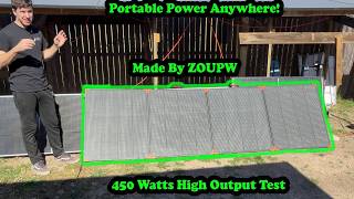 I Bought A 450 watt Portable Solar Panel For Testing Purposes ZOUPW Fold Out Solar Panel