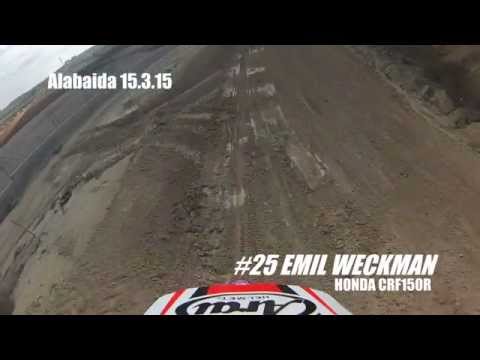 Emil Weckman crash from EMX150 preparation camp 2015 Albaida