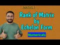 Rank By Echelon Form Matrix Maths