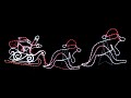 Santa Kangaroos Led Light Rope Silhouette