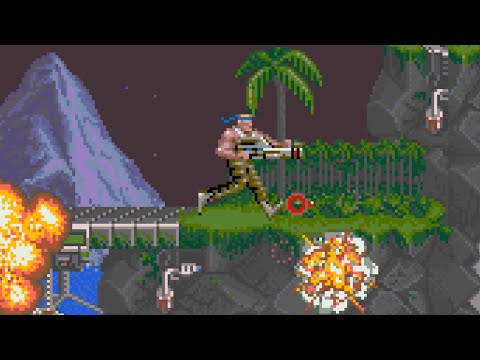 Contra (Arcade) original video game | full game session for 1 Player 💥👾🕹️
