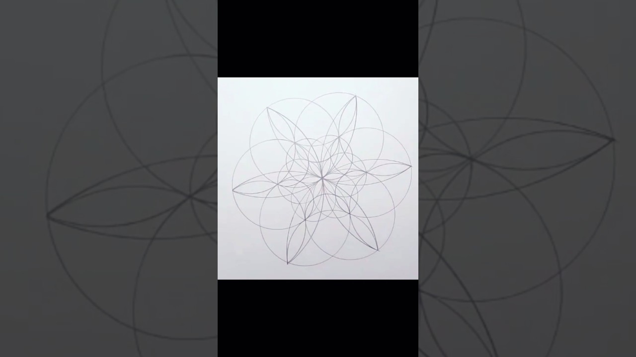 Geometric drawing with compass 2 #geometry #compass #maths #geometricdrawing
