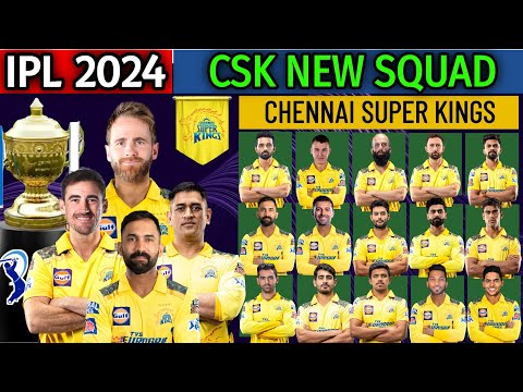 IPL 2024 | Chennai Super Kings Team Squad For IPL 2024 | CSK Squad IPL 2024 | IPL 2024 CSK Team