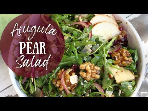 Arugula Salad with Pears, Walnuts and Parmesan | Thanksgiving Salad Idea | Christmas Salad Idea