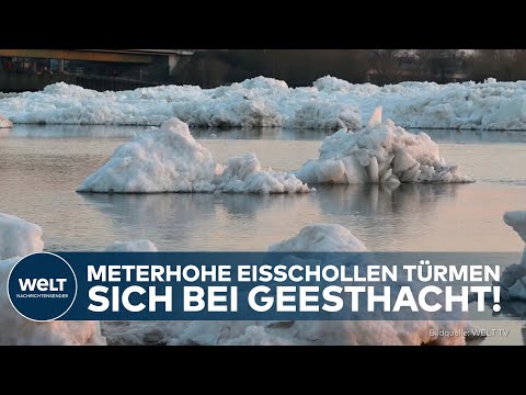 HAMBURG: Eisschollen wie Eisberge – ungewöhnlicher Winter verwandelt die Elbe in eine Eislandschaft