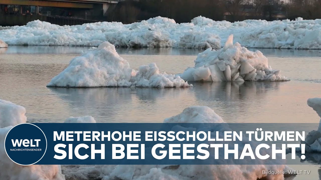 HAMBURG: Eisschollen wie Eisberge – ungewöhnlicher Winter verwandelt die Elbe in eine Eislandschaft