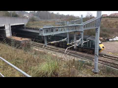 Great Western Railway HST passing Alexandra Dock, heading towards Cardiff.