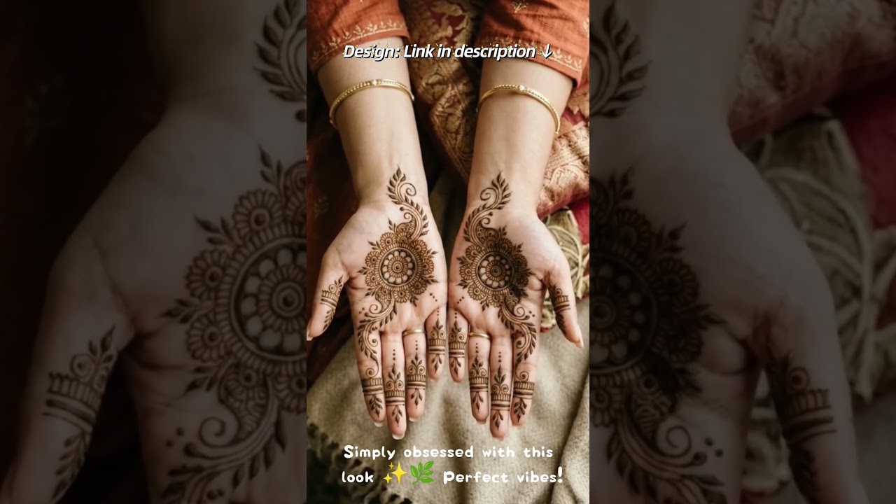 Simple Front Hand Mehndi Design | Elegant Floral Mandala &; Leafy Swirls Video