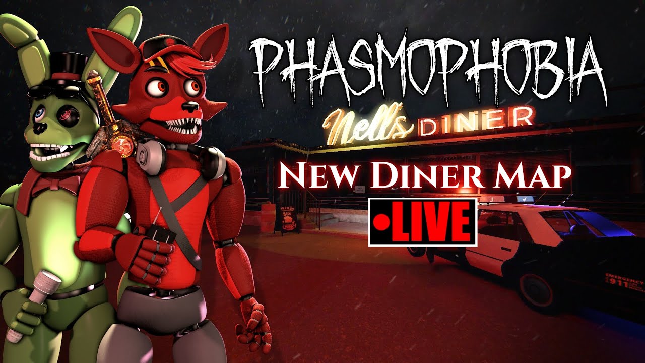 NEW DINER MAP! || Phasmophobia (Nell's Diner Map) [LIVE]