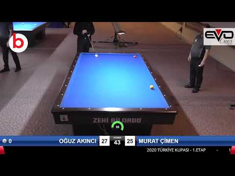 OĞUZ AKINCI & MURAT ÇİMEN Bilardo Maçı - 2020 TK 1.ETAP ANTALYA-1.TUR