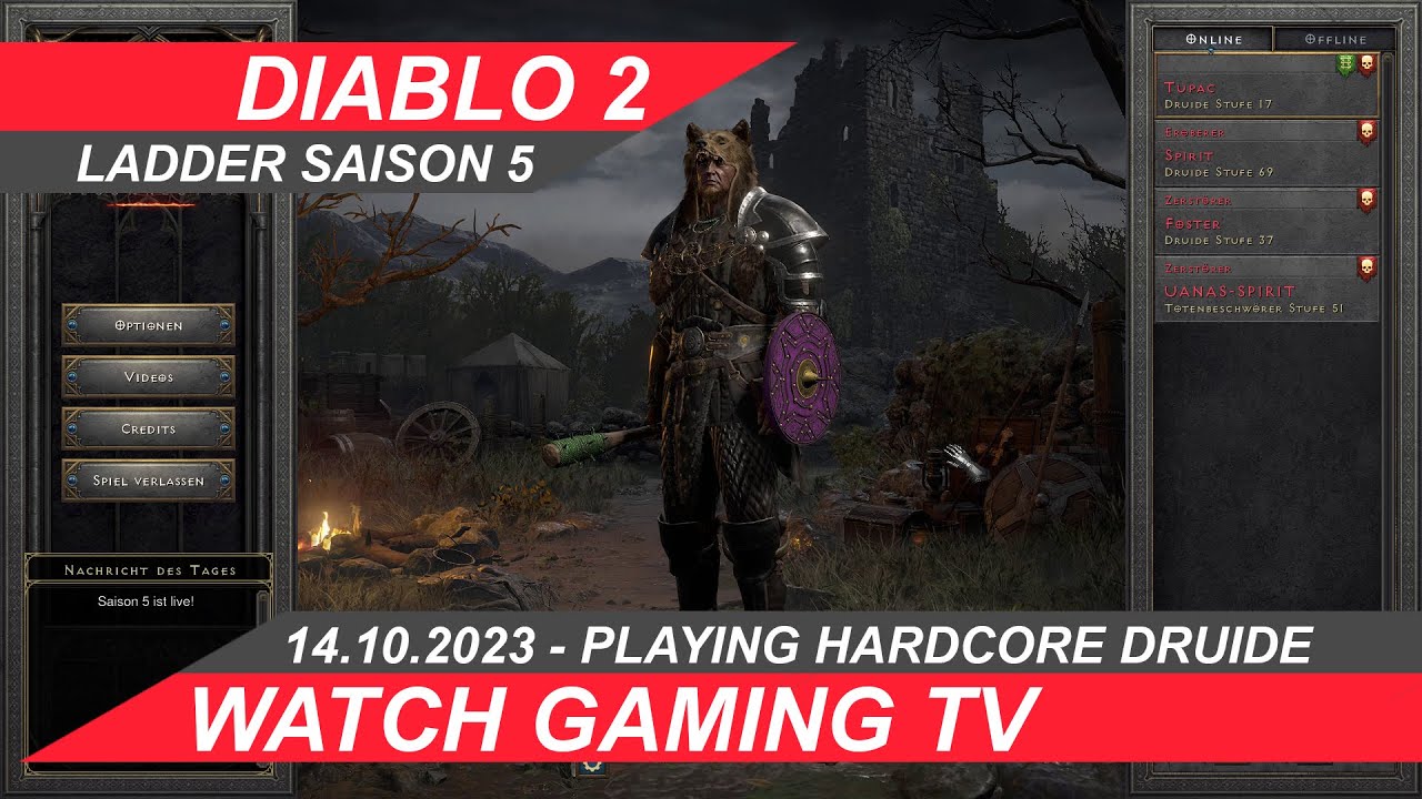 #diablo2resurrected Druide Ladder Saison5 Hardcore PART04 #GAMEPLAYS #DEUTSCH
