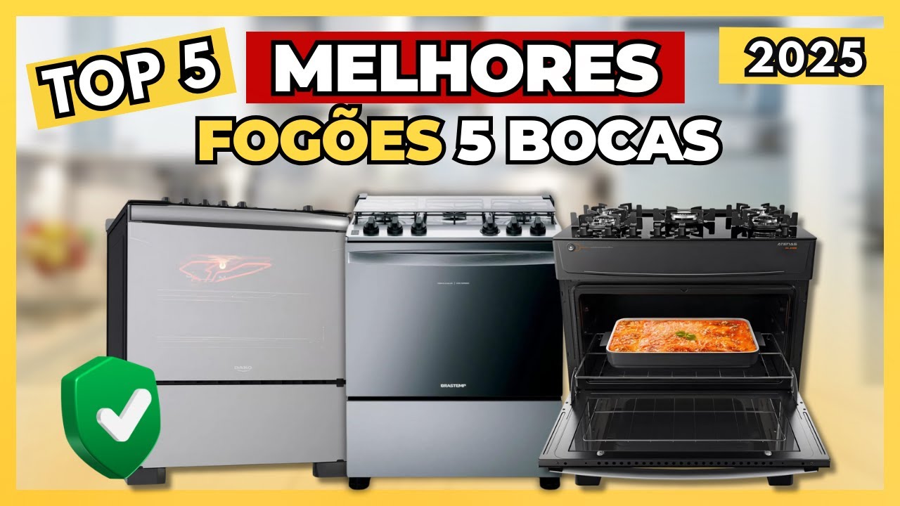 ✅ MELHOR FOGÃO 5 BOCAS | Os 5 Melhores Fogões 5 Bocas para Comprar em 2024!!! [ATUALIZADO]