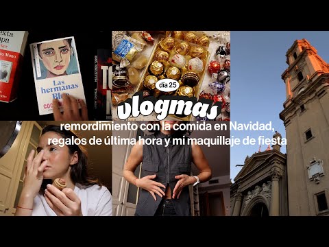 VLOGMAS 25 | Food regrets, last minute gifts and my party makeup