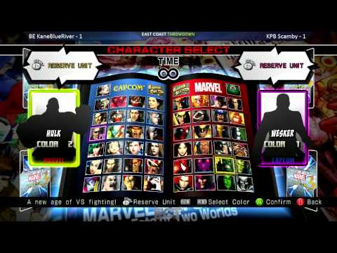 UMVC3 Top 8 @ ECT2015 - BE Kaneblueriver vs KPB Scamby [720p/60fps]