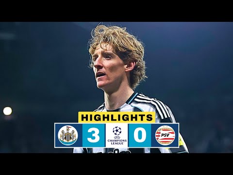 Newcastle vs PSV 3-0 Highlights | Harvey Barnes Goal | UCL 2025-26 | Anthony Gordon | Yoane Wissa