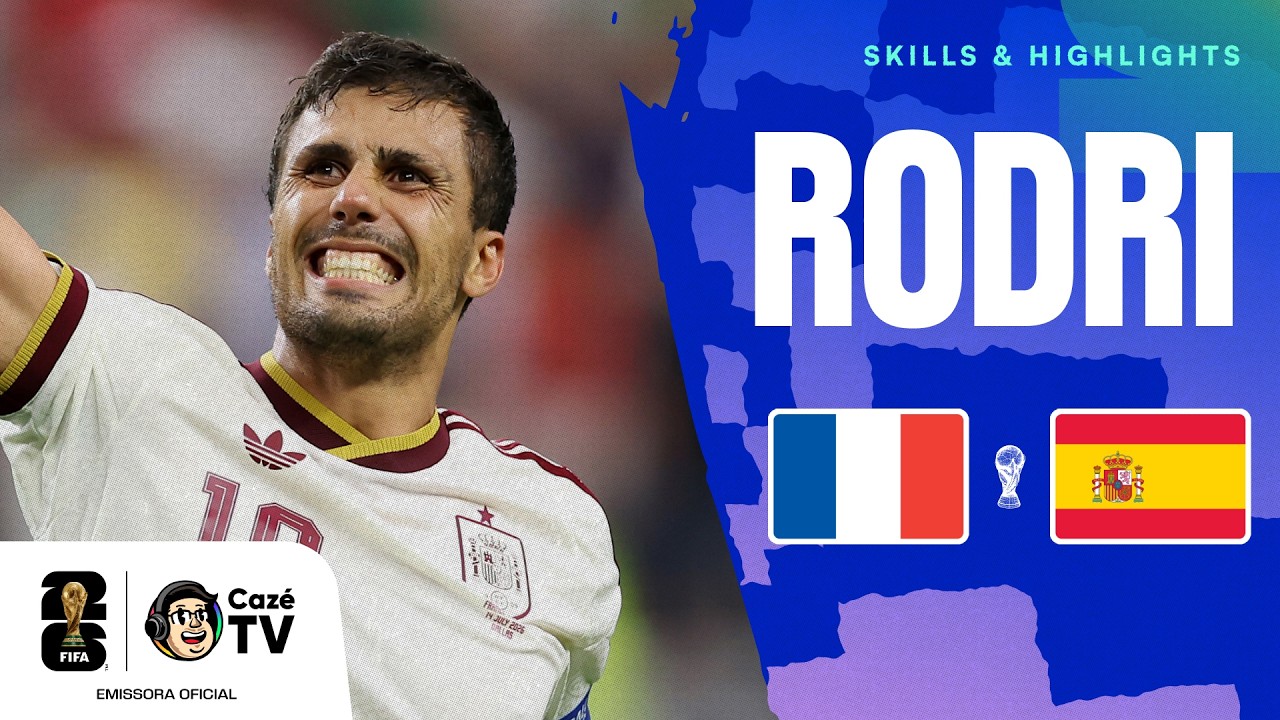 ELE É O DONO DO MEIO CAMPO! TODOS OS LANCES DO RODRI EM FRANÇA X ESPANHA | COPA DO MUNDO FIFA 2026