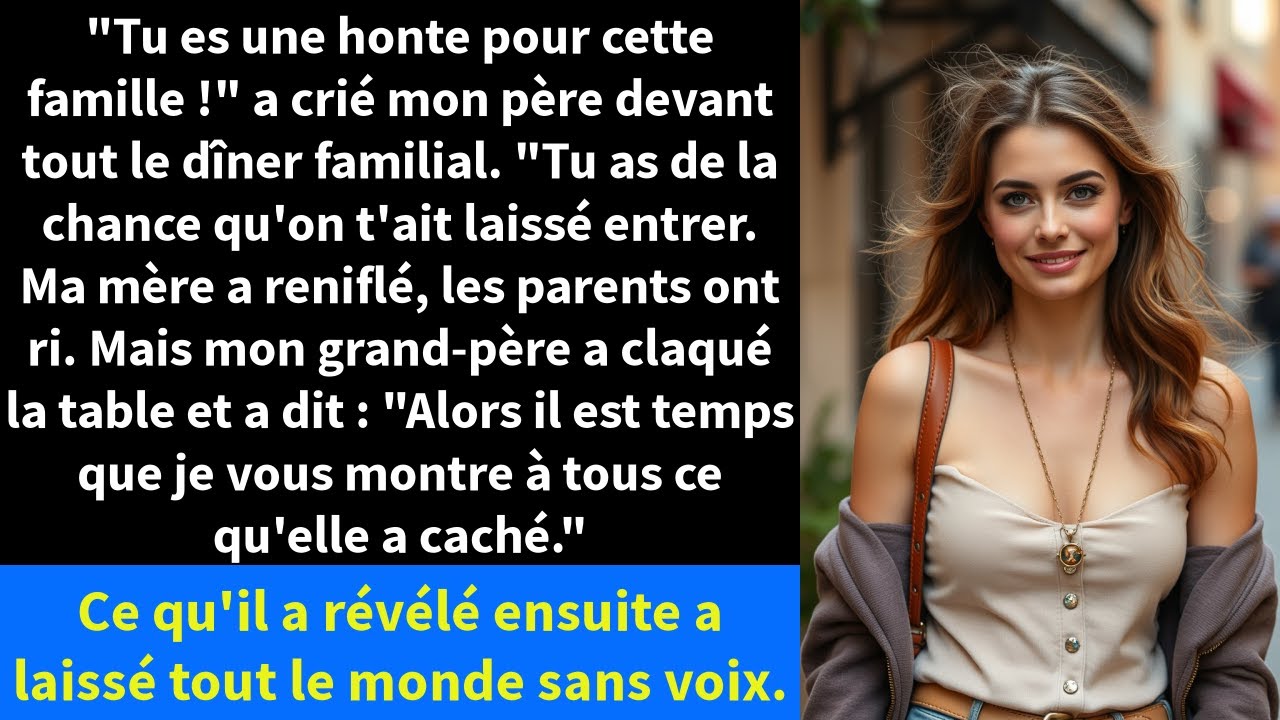 "Tu es une honte pour cette famille !" a crié mon père devant tout le dîner familial.