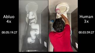 Robot vs Human - Toilet Bowl Cleaning